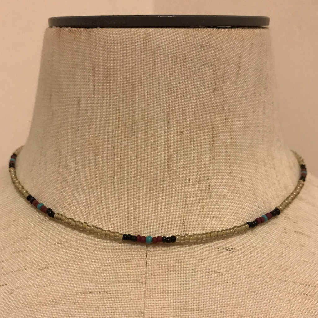 Desert Sand Western Beaded Choker Western Beaded Jewelry Western Necklace